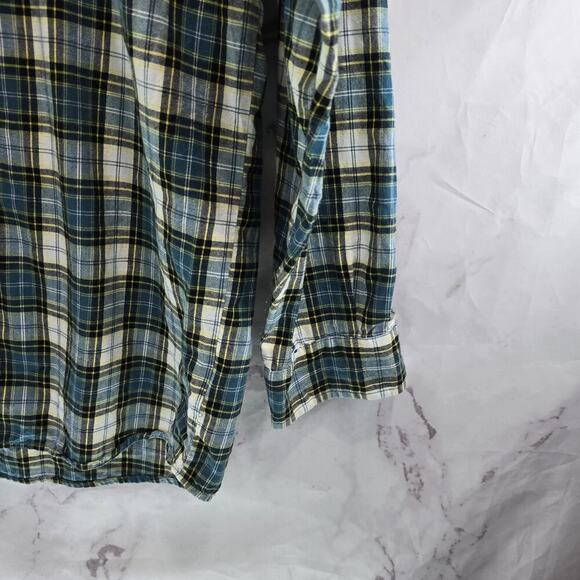 Carhartt Shirt Mens Medium Long Sleeve Button Up Plaid Green Collared - Picture 4 of 12